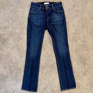 EUC. LOFT Curvy Boot Medium Dark Wash Jeans. Size 26 / 2.